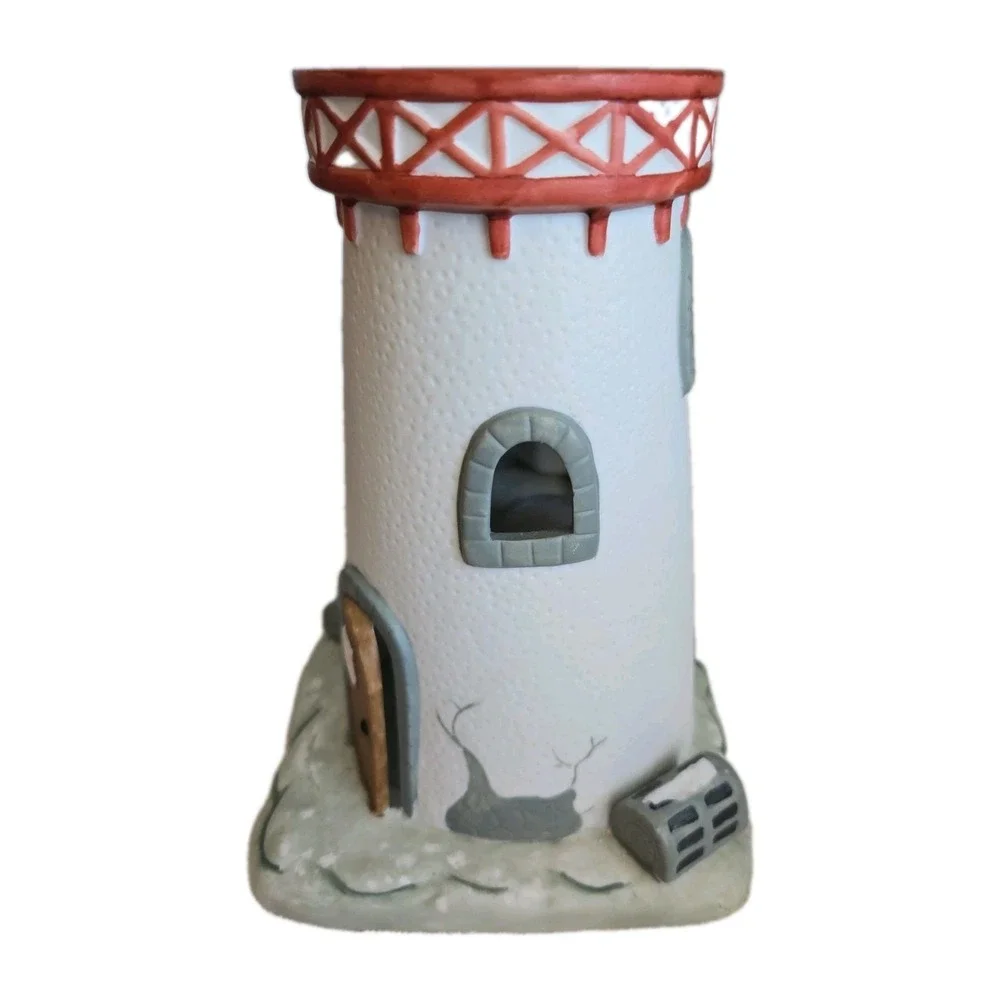 PartyLite STONEY HARBOR Lighthouse Nautical Tealight Candle Holder #P0383